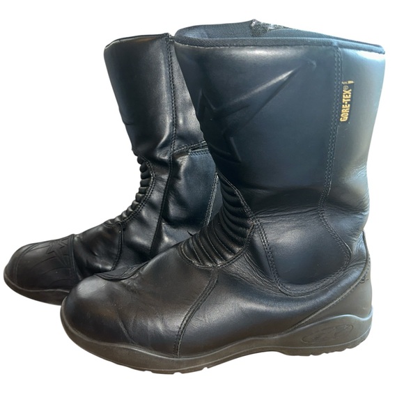 Alpinestars Racing Ahead Black Leather Gore-Tex Motocross Boots Mens 43 EU/ 9 US - Picture 1 of 7